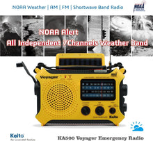 Load image into Gallery viewer, Compact Yellow Solar Power Dynamo Radio with Reading Lamp &amp; Mobile Charger