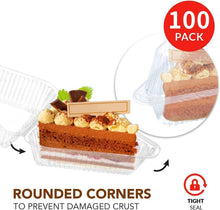 Load image into Gallery viewer, Triangle Hinged Lid Cake Container - 400 Count for Elegant Dessert Presentation