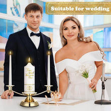 Load image into Gallery viewer, Premium Wedding Candle and Holder Set for Celebrations and Anniversaries