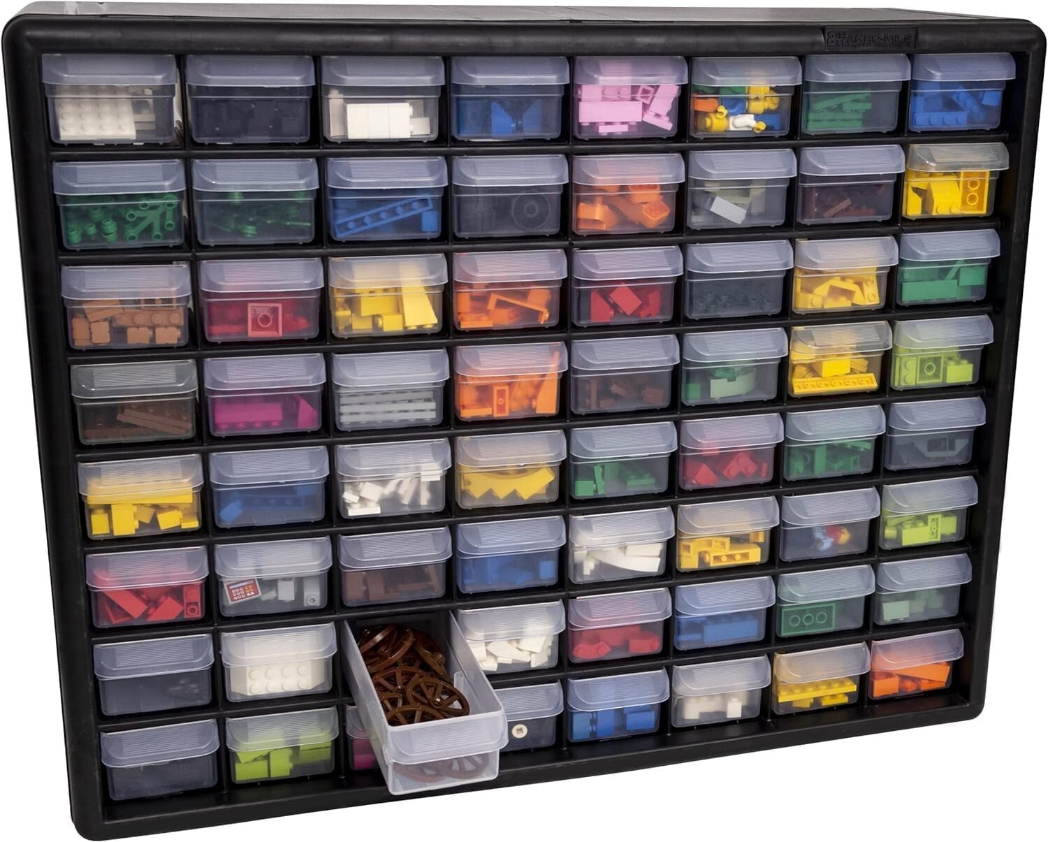64-Drawer Heavy-Duty Plastic Storage Cabinet for Garage & Classroom Organization