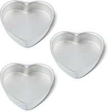 Load image into Gallery viewer, Quality Heart Cake Pan Set of 3 - 8 Inch Molds for Celebrations and Gifts