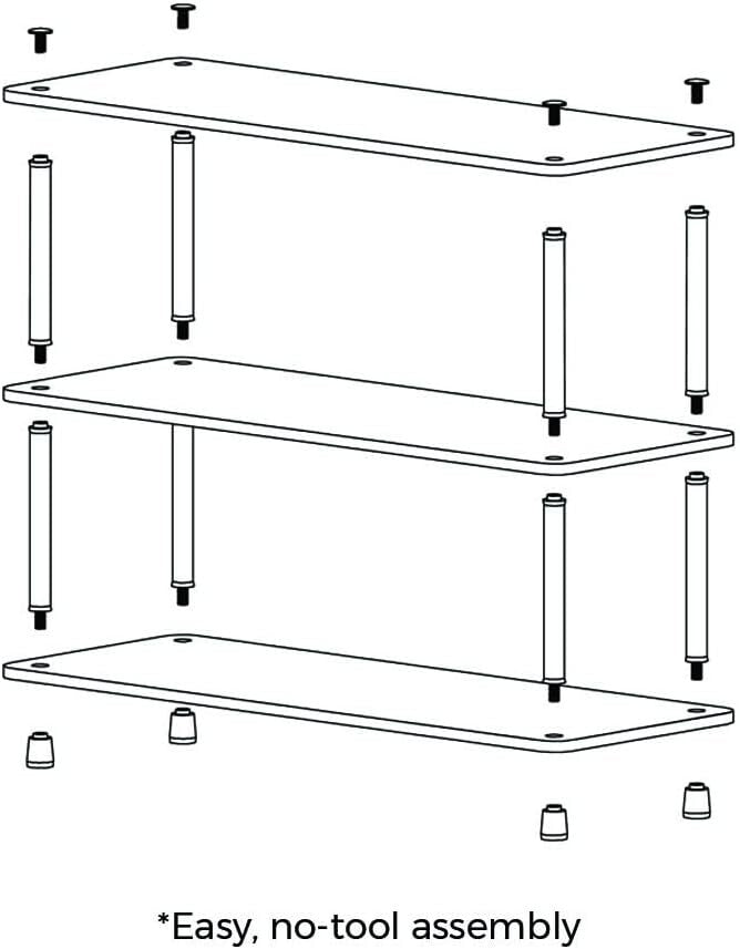 Chic 3-Tier Shelf Organizer for Shoes and Accessories in Elegant White Finish
