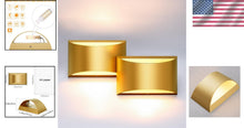 Load image into Gallery viewer, Upgrade Your Space: Stylish Gold Wall Sconce Pair with G9 LED Bulbs Included