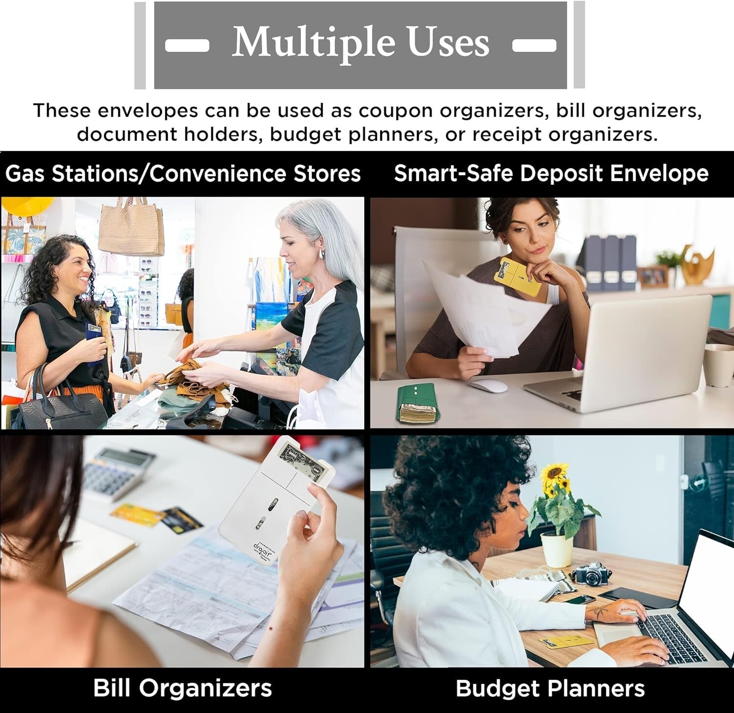 Durable 100-Count Red Vinyl Envelopes for Currency & Document Organization