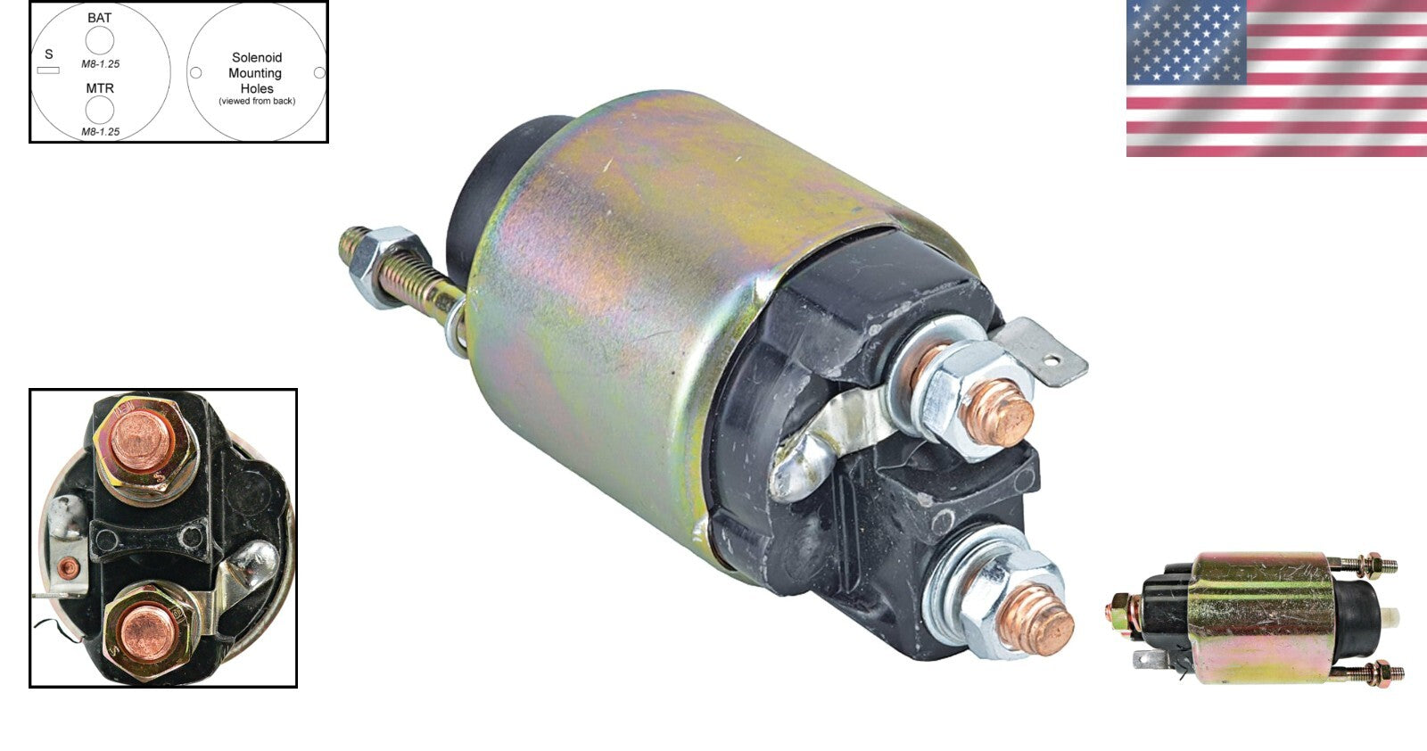 Reliable 12V Starter Solenoid - Lightweight & Compact for Easy Installation