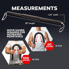 Load image into Gallery viewer, Lightweight Carbon Steel Power Twister Bar for Chest, Arms and Shoulder Workouts
