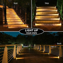 Load image into Gallery viewer, Energy-Efficient IP67 Solar Step Lights - 12 Pack Automatic Warm White Lighting
