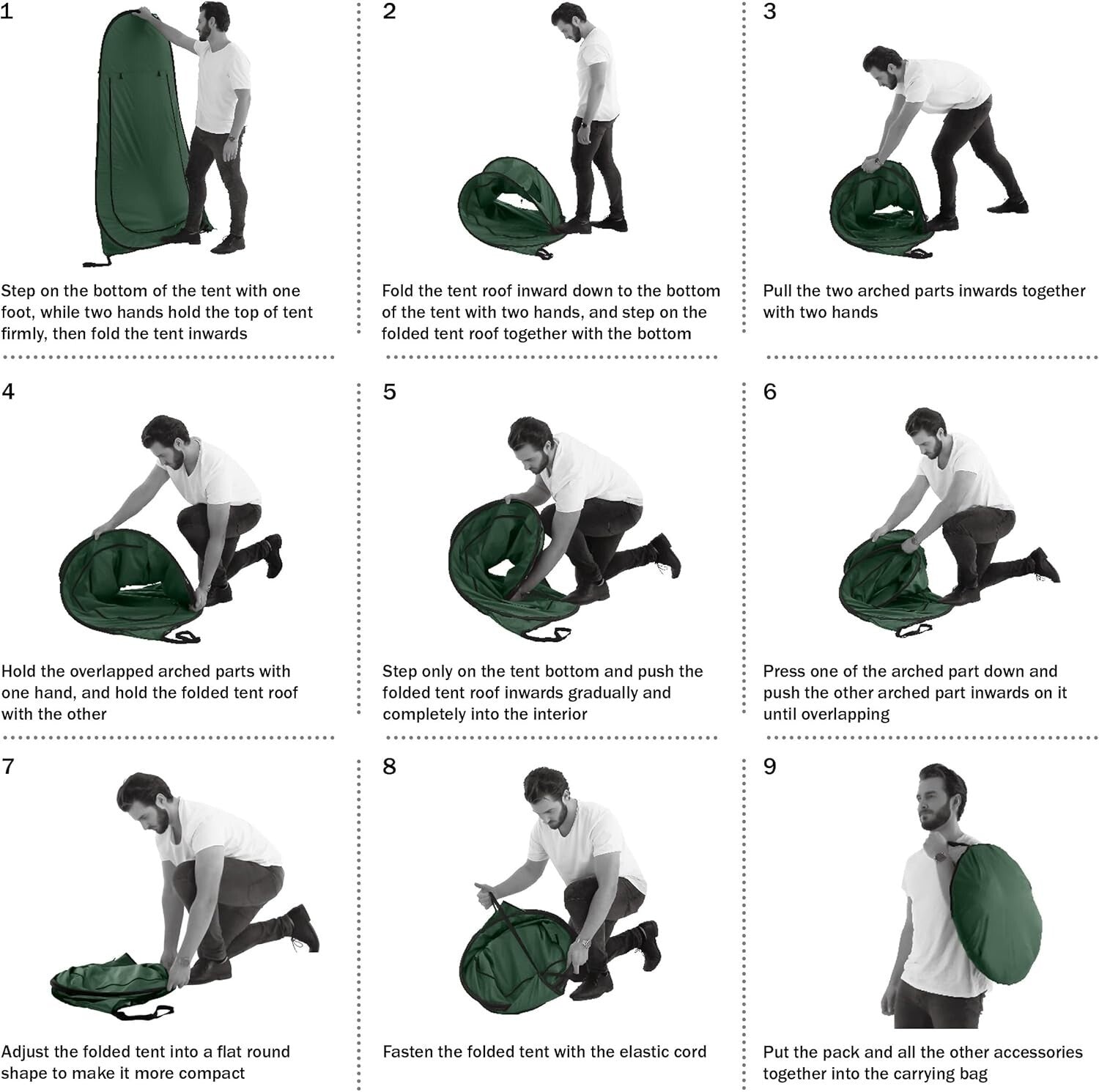 Versatile Water-Resistant Privacy Tent - Shower, Changing Room, or Toilet Stall