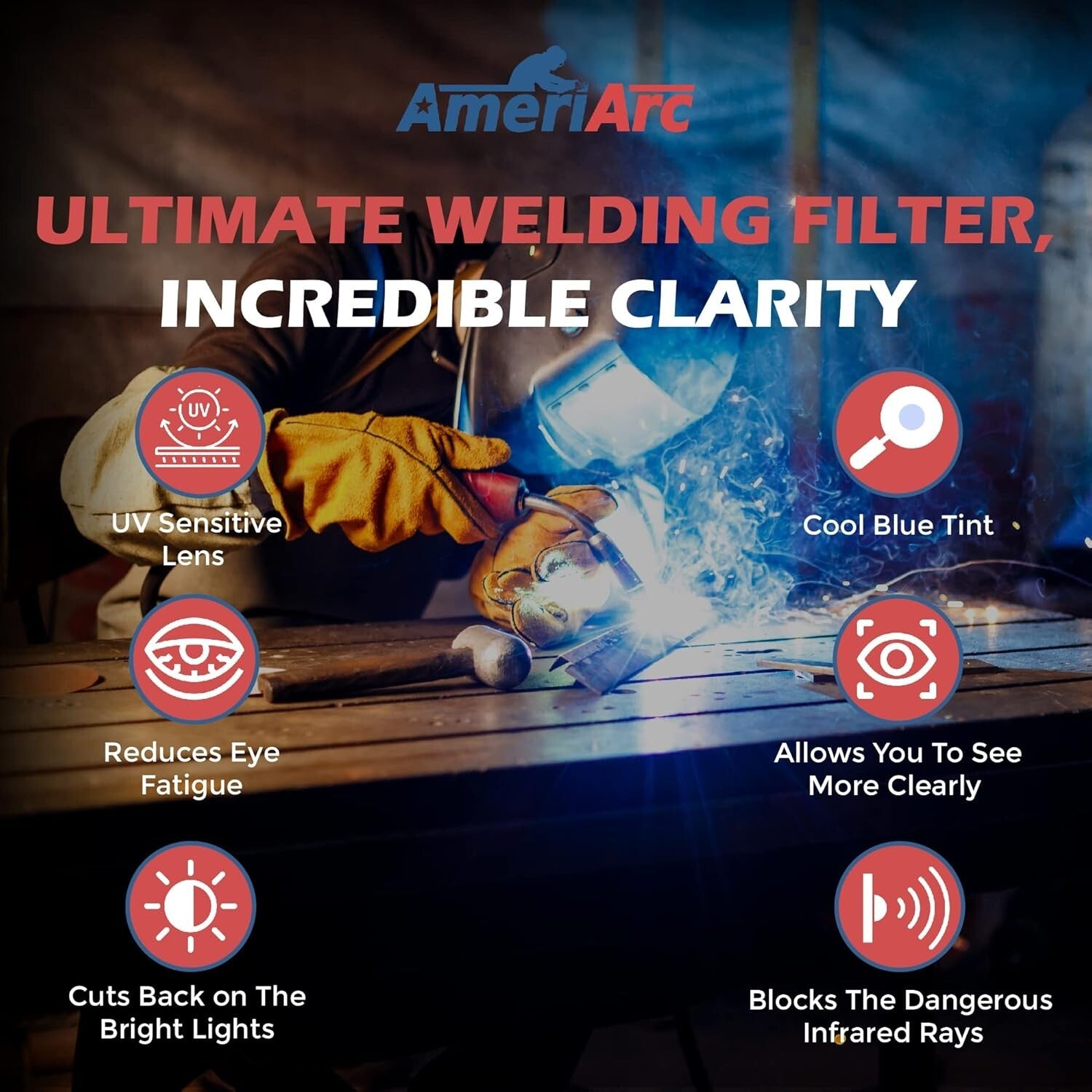 Auto Darkening Welding Lens 2x4 with Variable Shade 9-13 for Optimal Protection