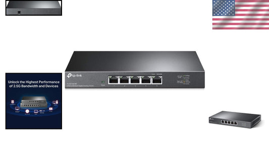 5-Port Multi-Gigabit Unmanaged Network Switch - 2.5G Bandwidth, Fanless Design