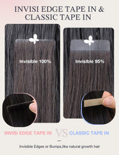 Load image into Gallery viewer, Luxury Human Hair Tape-In Extensions: 18 Inch, Dark to Chestnut, Hypoallergenic
