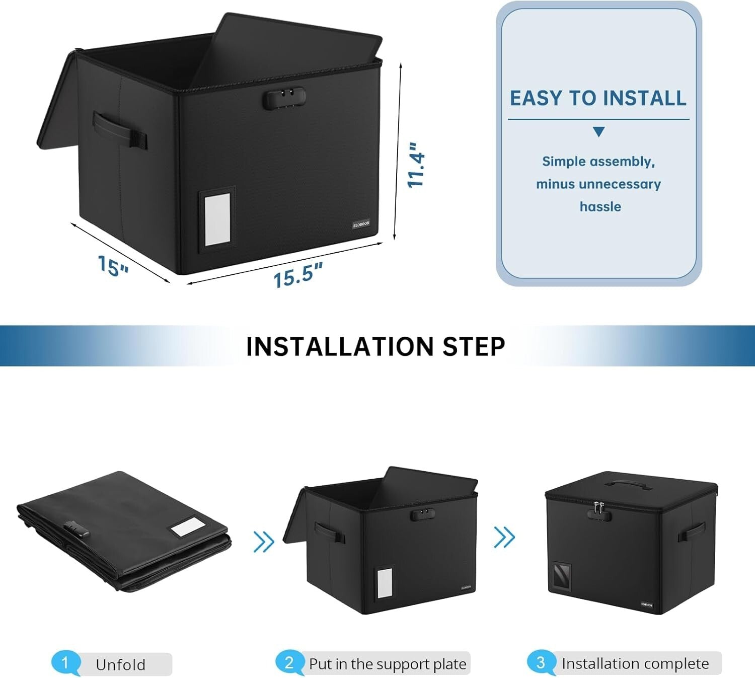 Fireproof Comic Book Storage Box for 300-350 Comics - Moistureproof & Stackable