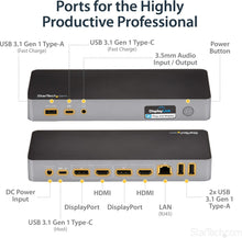 Load image into Gallery viewer, Universal Hybrid Laptop Docking Station - Dual 4K HDMI &amp; DisplayPort Support