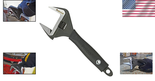 Heavy-Duty Black Phosphate Adjustable Wrench - Ideal for Plumbing & Gas Fitting