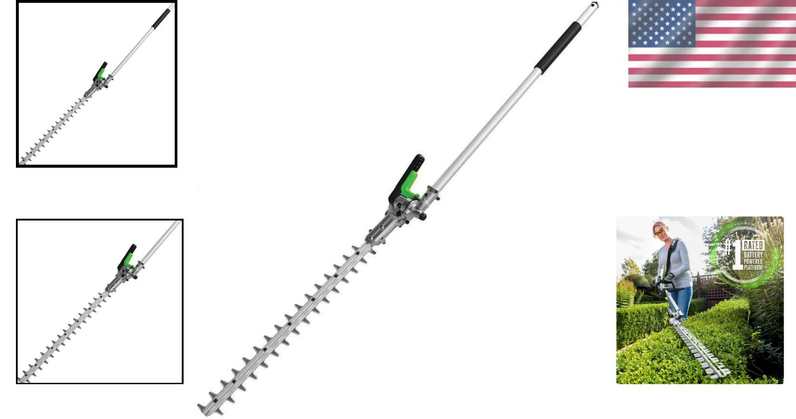 20-Inch Battery-Powered Hedge Trimmer Attachment for EGO Power Head PH1400