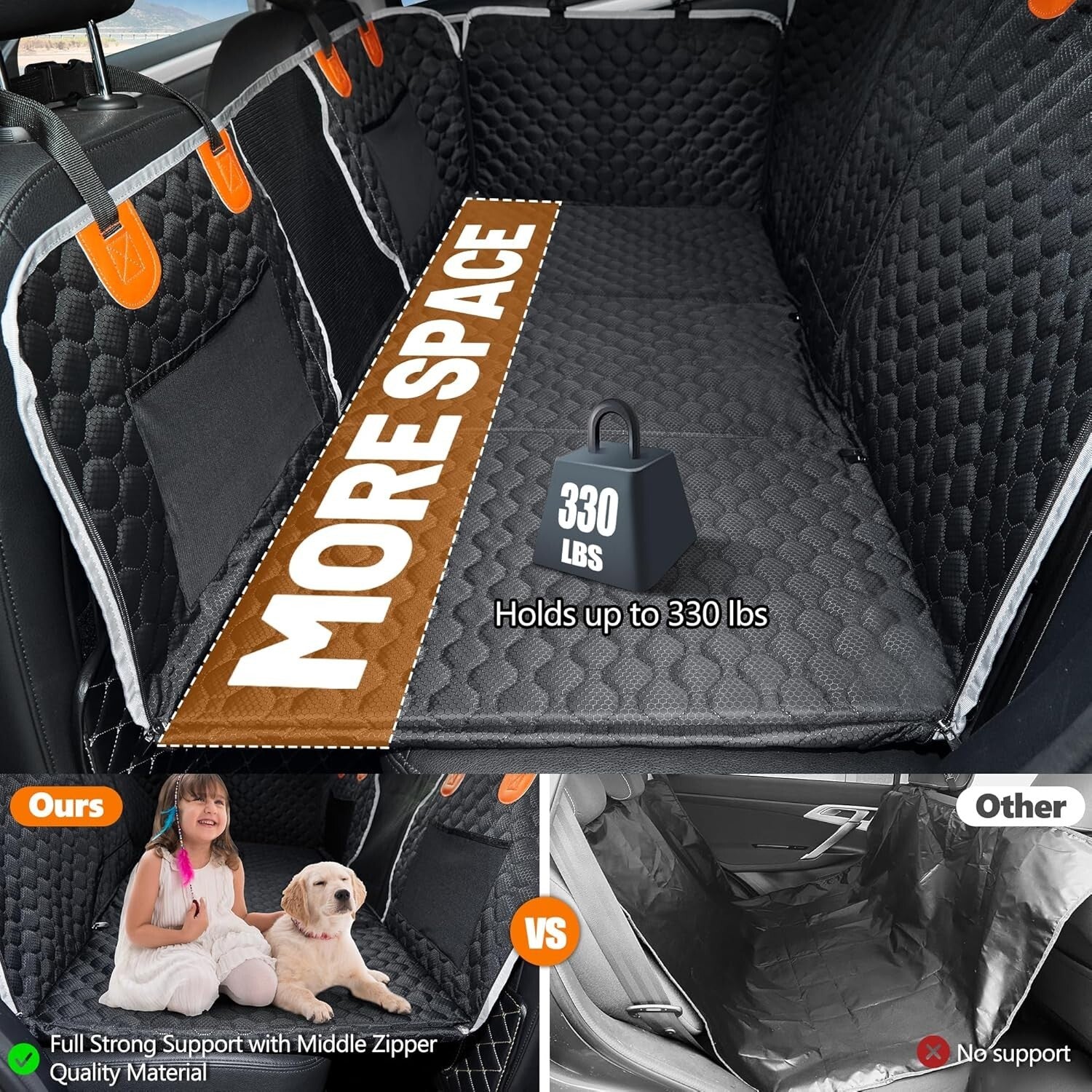 Universal Waterproof Dog Back Seat Cover for Cars & SUVs - Easy Clean & Comfort