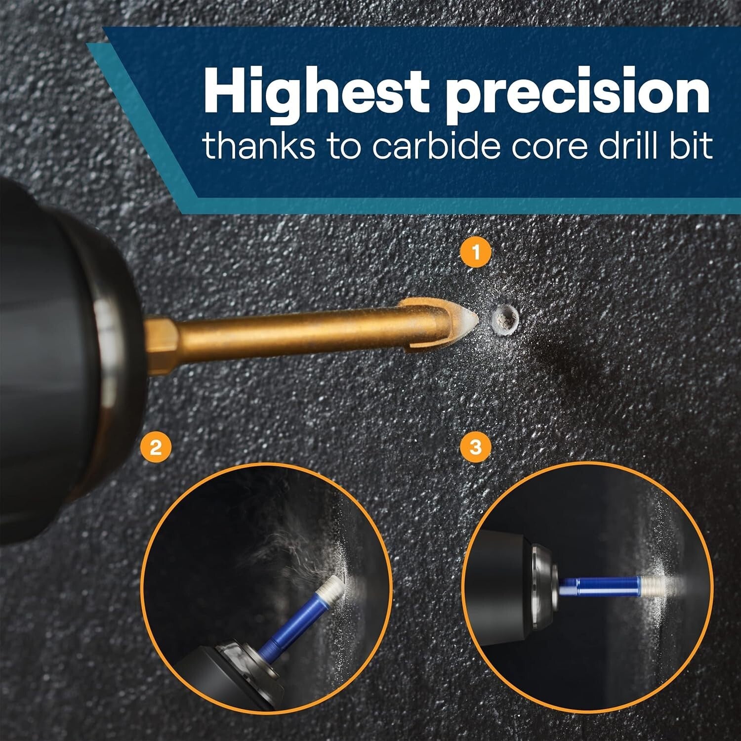 Complete 5-Piece Diamond Drill Bit Set: Perfect for Glass, Ceramics & Porcelain