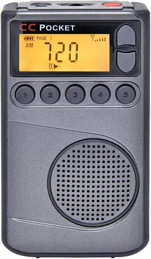 Versatile Black Pocket Radio with NOAA, Sleeptimer & Clip - Travel Essential