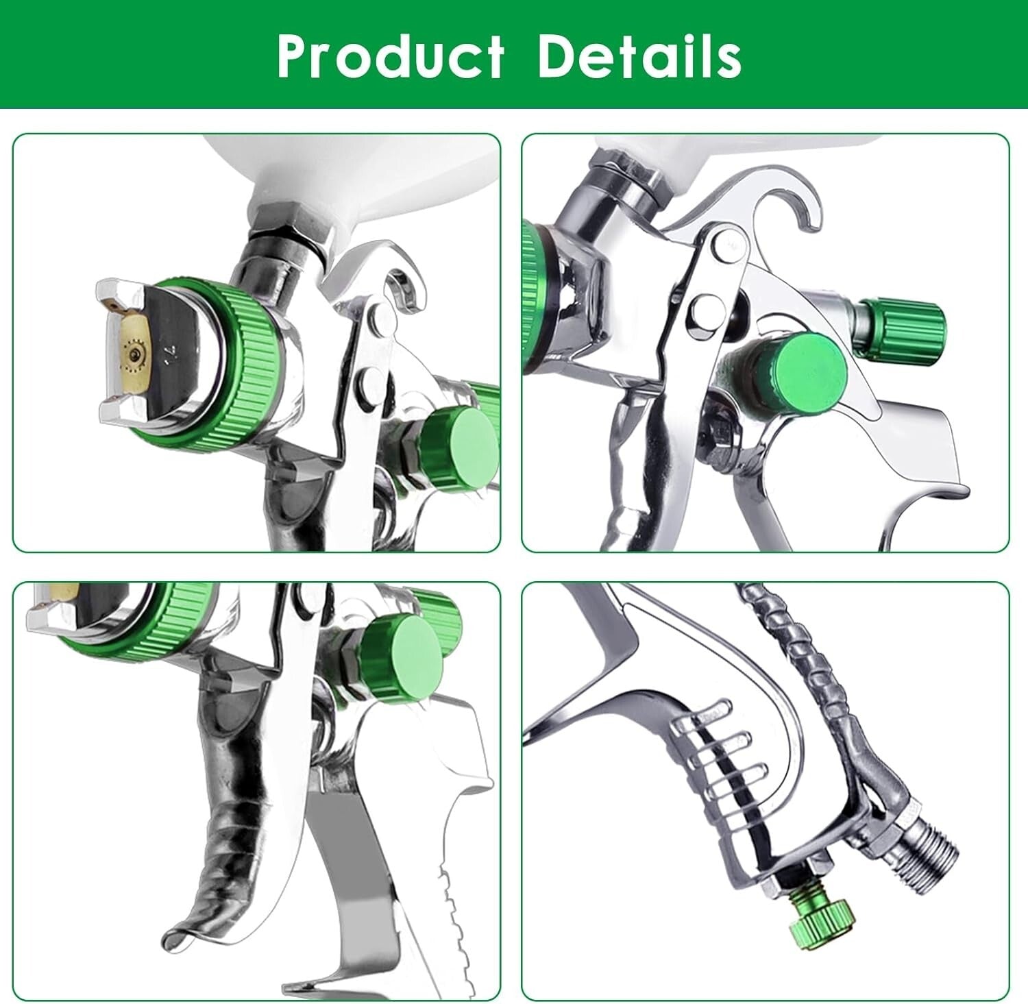 Lightweight HVLP Paint Gun with 10 Disposable Cups - Perfect for Home & Auto