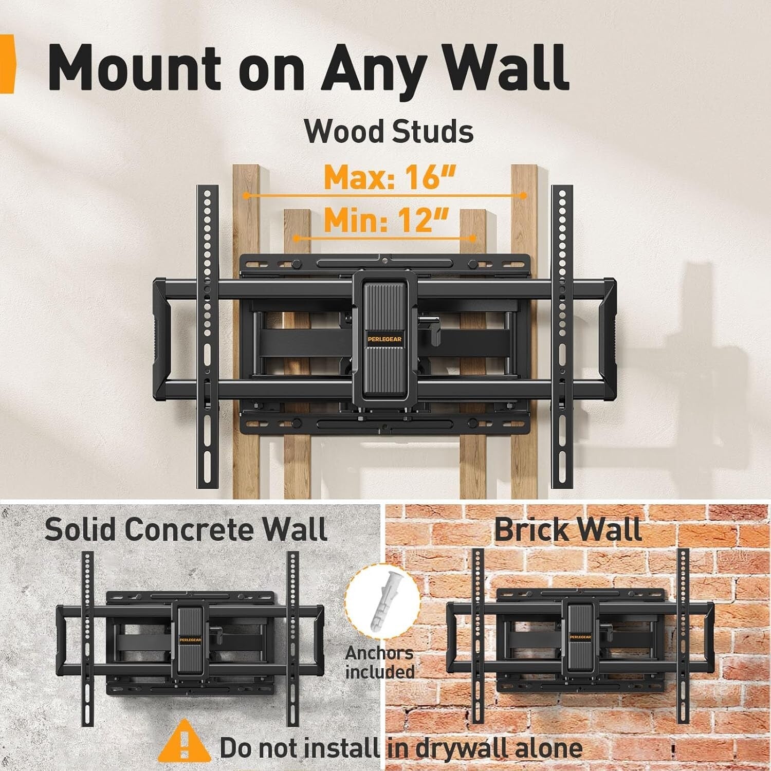 Articulating TV Mount Bracket for 40-86 Inch TVs - Secure & Adjustable Design