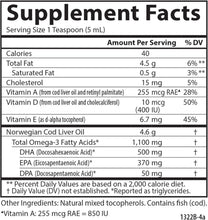 Load image into Gallery viewer, Sustainably Sourced Cod Liver Oil, 500 ml - 1100 mg Omega-3s for Immune Support