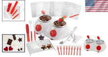 Load image into Gallery viewer, 2-Cup Dual Chocolate Melting Gift Set with Molds - Ideal for Father's Day Treats