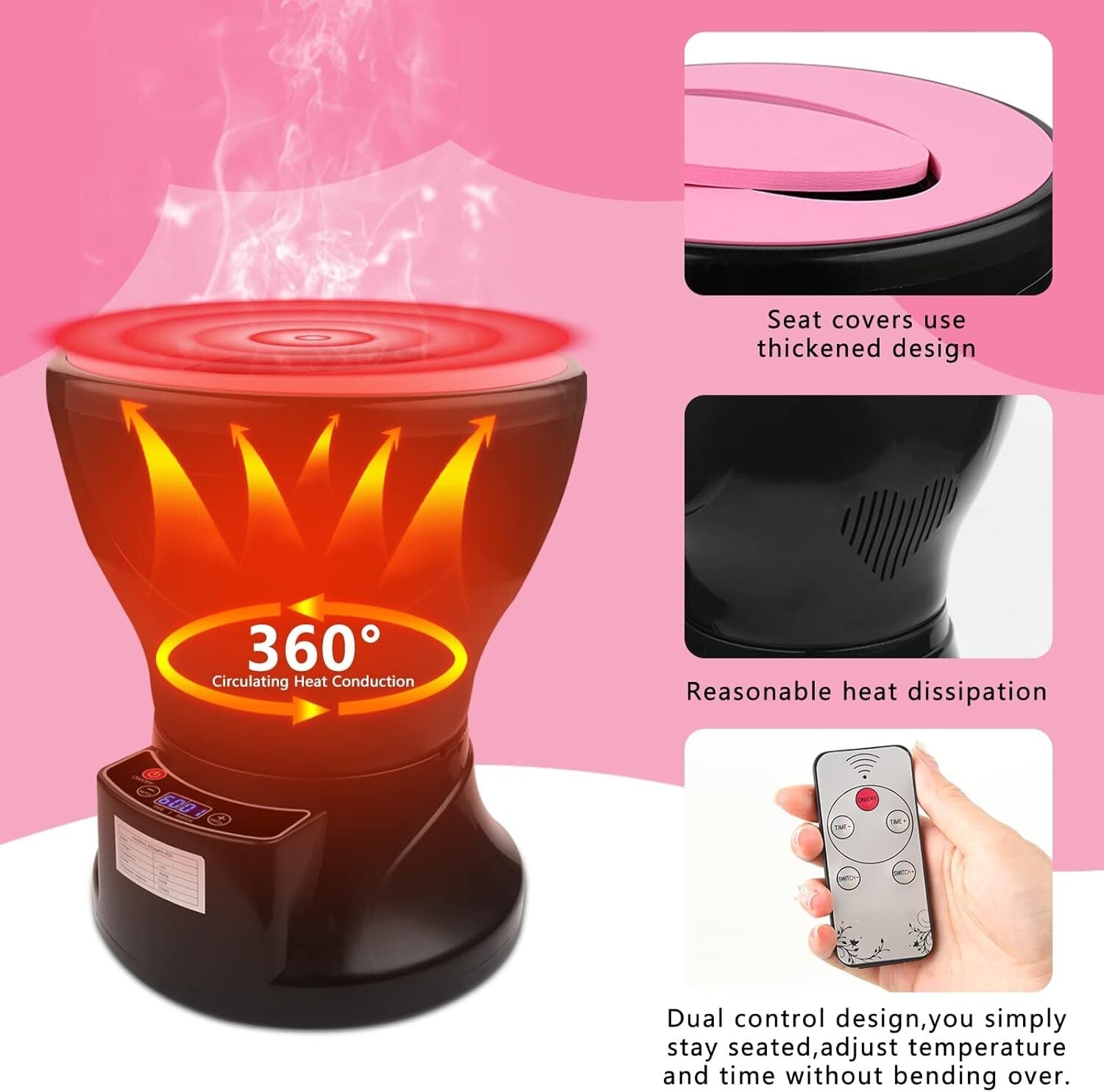 Comfortable Yoni Steam Chair with 20 Herbal Bags - Essential for Feminine Health