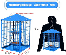 Load image into Gallery viewer, Durable Caged Bird Feeder for Bluebirds - Holds 2lbs, Includes Mealworms Cup