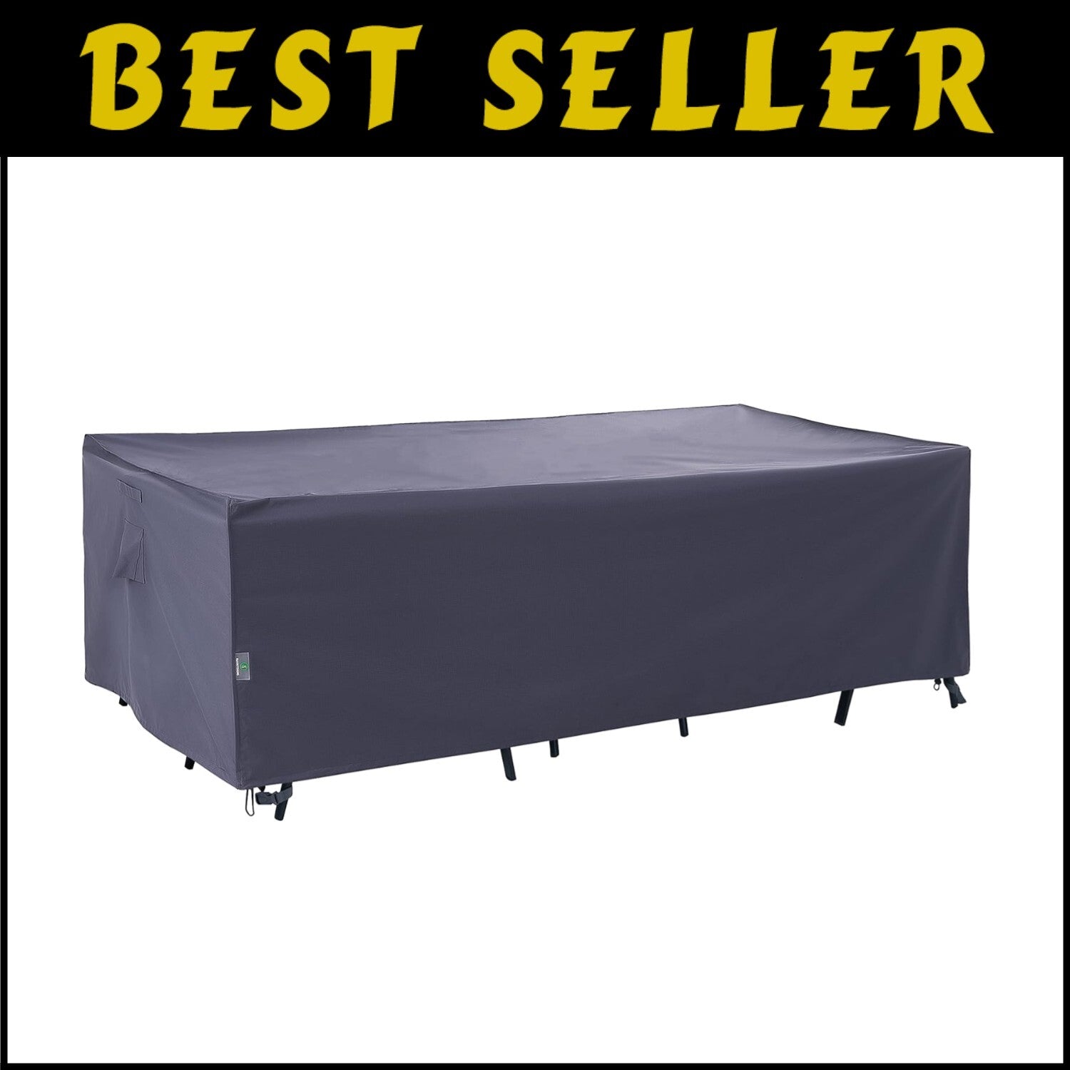 Tear-Resistant Grey Patio Furniture Cover 160"x92"x35" - Ultimate Weather Shield