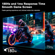 Load image into Gallery viewer, 27 Inch QHD 2560x1440 180Hz Monitor: Fast-Response, Eye Care, Adjustable Stand