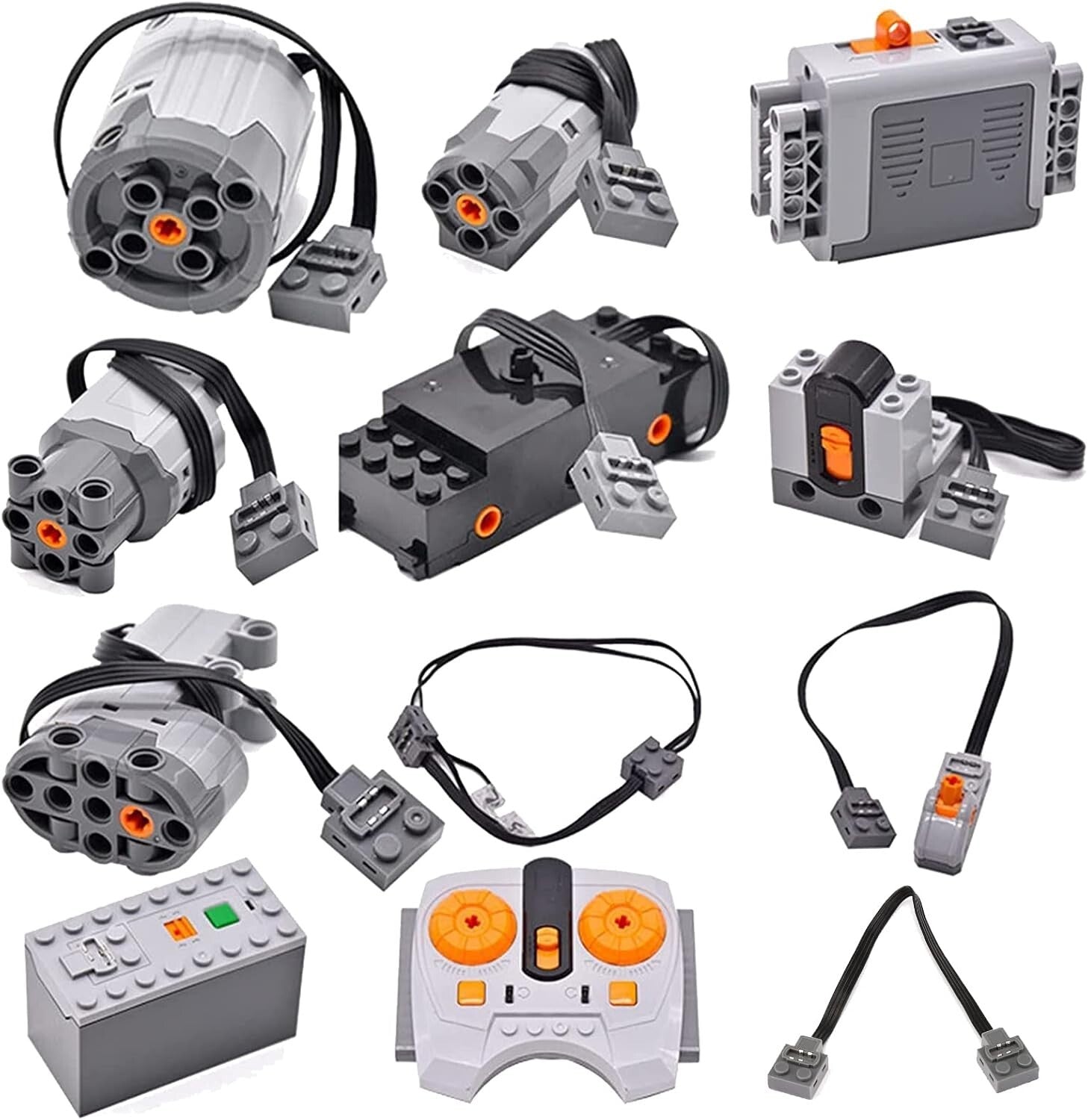 32-Piece Power Functions Kit: Ultimate Train & Motor Set with Remote Control