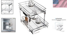 Load image into Gallery viewer, Space-Saving Heavy Duty Steel Kitchen Organizer - 14" W x 20" D Two-Tier Design