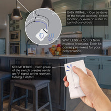 Load image into Gallery viewer, Self-Powered Wireless Light Switch - 150ft Range, Easy Install, Made in USA