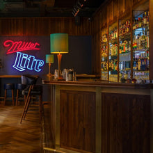 Load image into Gallery viewer, Handmade Miller Lite Neon Sign - Dimmable Wall Decor for Home Bars and Pubs