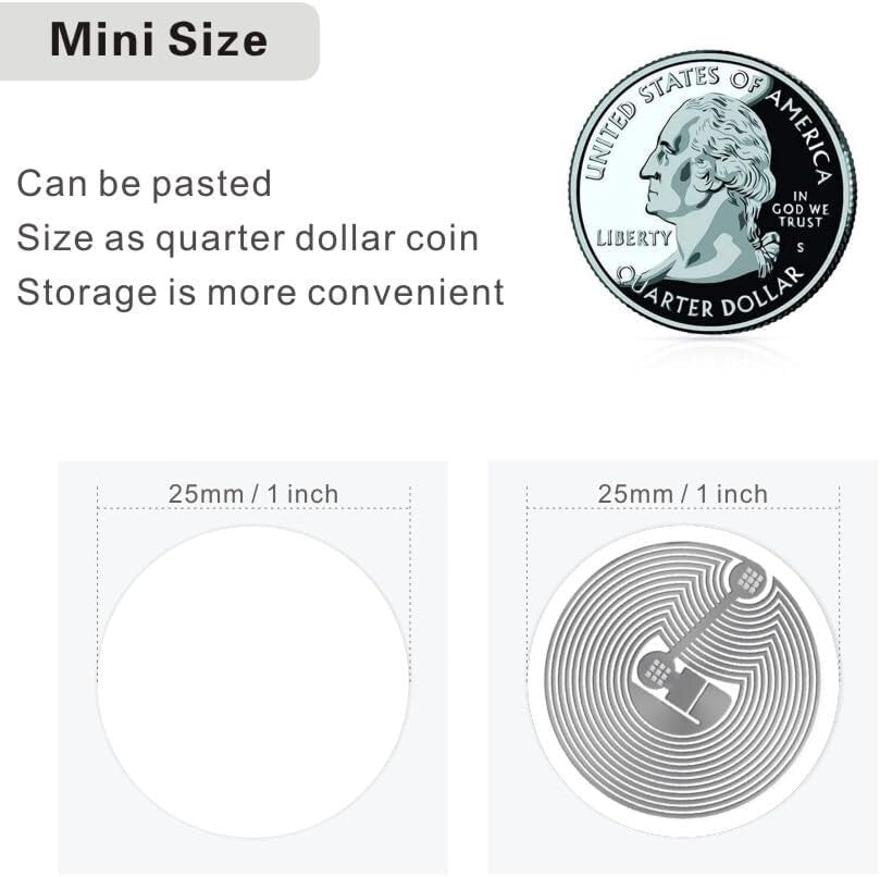 High-Performance 1000 NFC Stickers - Round, 1 Inch, Password Protected Chip