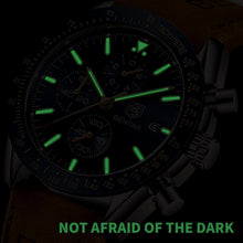 Load image into Gallery viewer, Premium Waterproof Quartz Watch for Men - Stylish Leather &amp; Luminescent Details