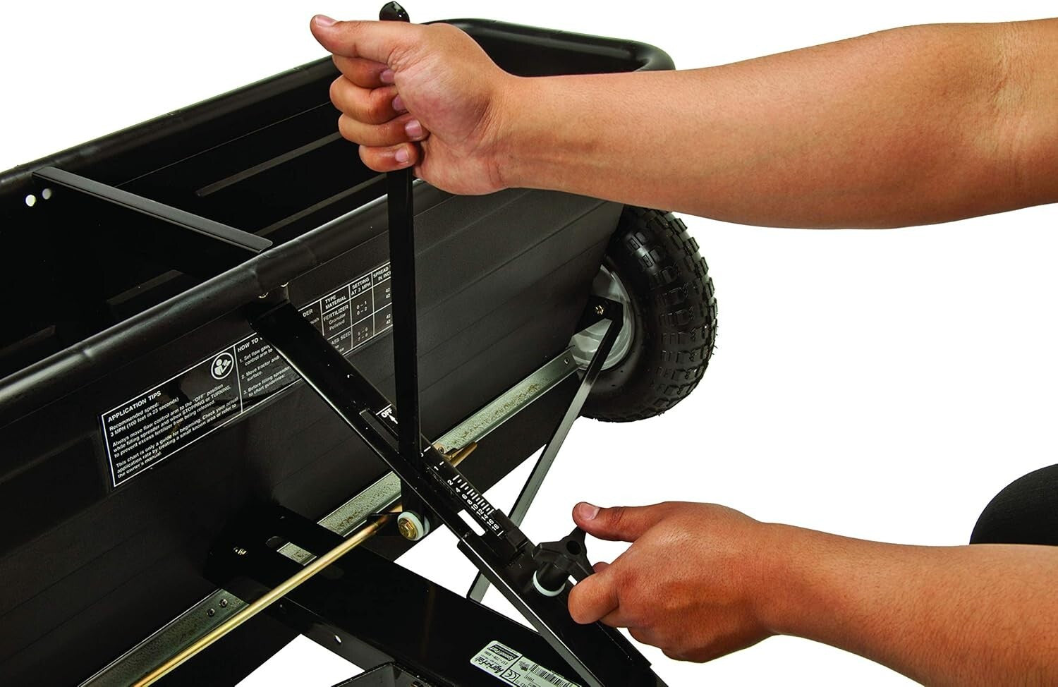 Efficient 175 lb Drop Spreader with 42-inch Spread Width for Lawn & Garden Care