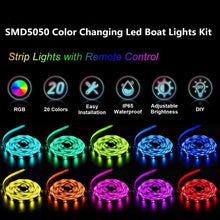 Load image into Gallery viewer, 50FT Waterproof LED Strip Lights for Pontoon and Bass Boats - Multi-Color Magic