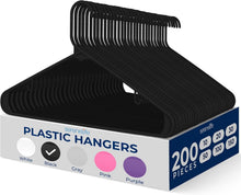 Load image into Gallery viewer, Durable Non-Slip Plastic Hangers - Set of 200 for Efficient Closet Organization