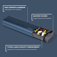 Load image into Gallery viewer, Sleek Extra Large Pill Organizer - 7-Day Compartments in Matte Blue