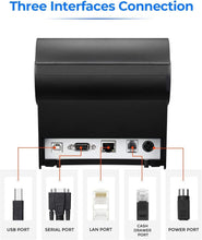 Load image into Gallery viewer, Compact POS Receipt Printer P068 - Fast Printing with Thermal Paper Included