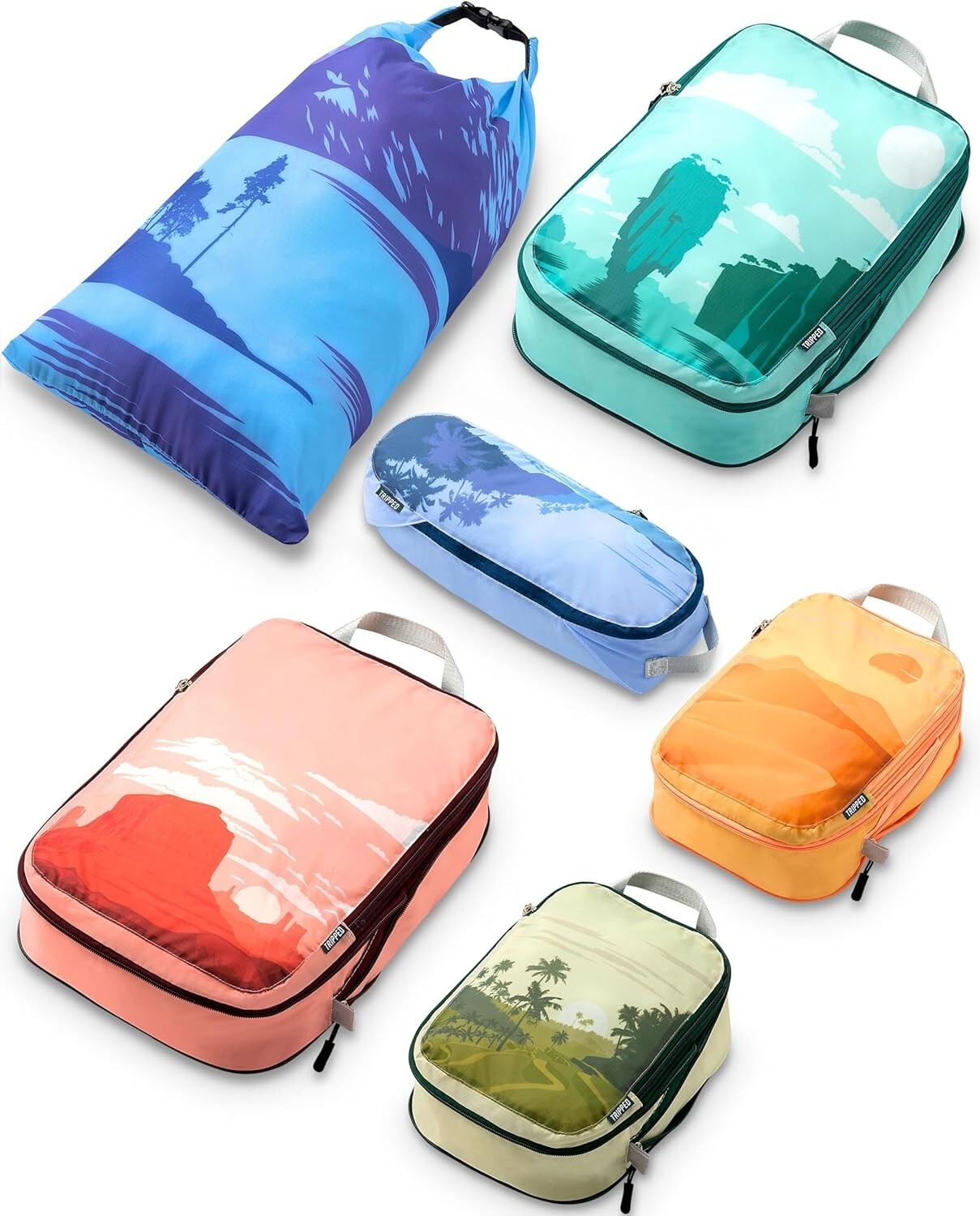 Expandable Compression Packing Cubes - Maximize Carry-On Space Effortlessly