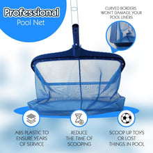 Load image into Gallery viewer, Efficient Pool Cleaner - Heavy-Duty Rake &amp; Fine Mesh Net for Easy Debris Pickup