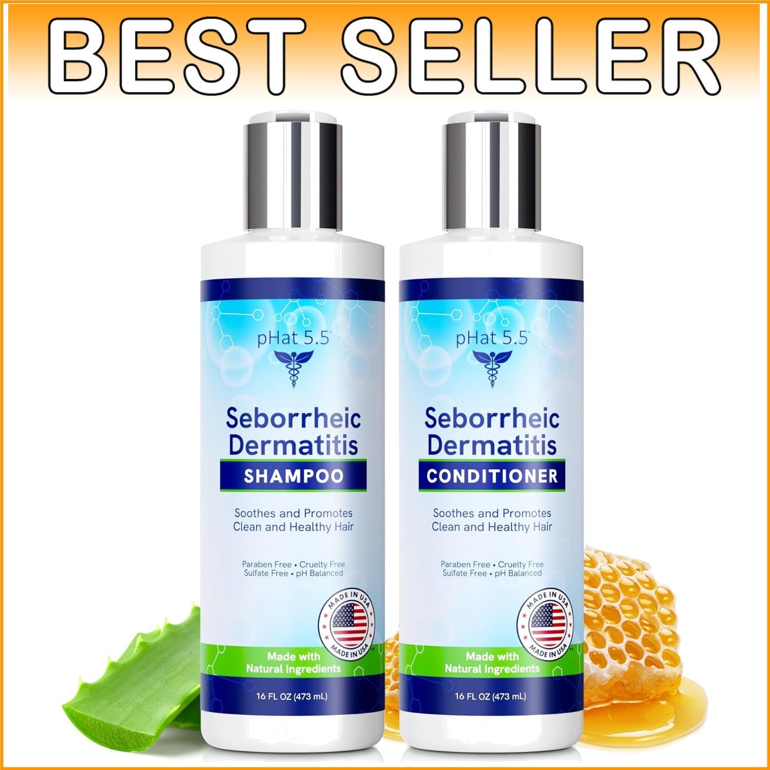 Sulfate-Free & Fragrance-Free Anti-Dandruff Shampoo & Conditioner Set - 16oz