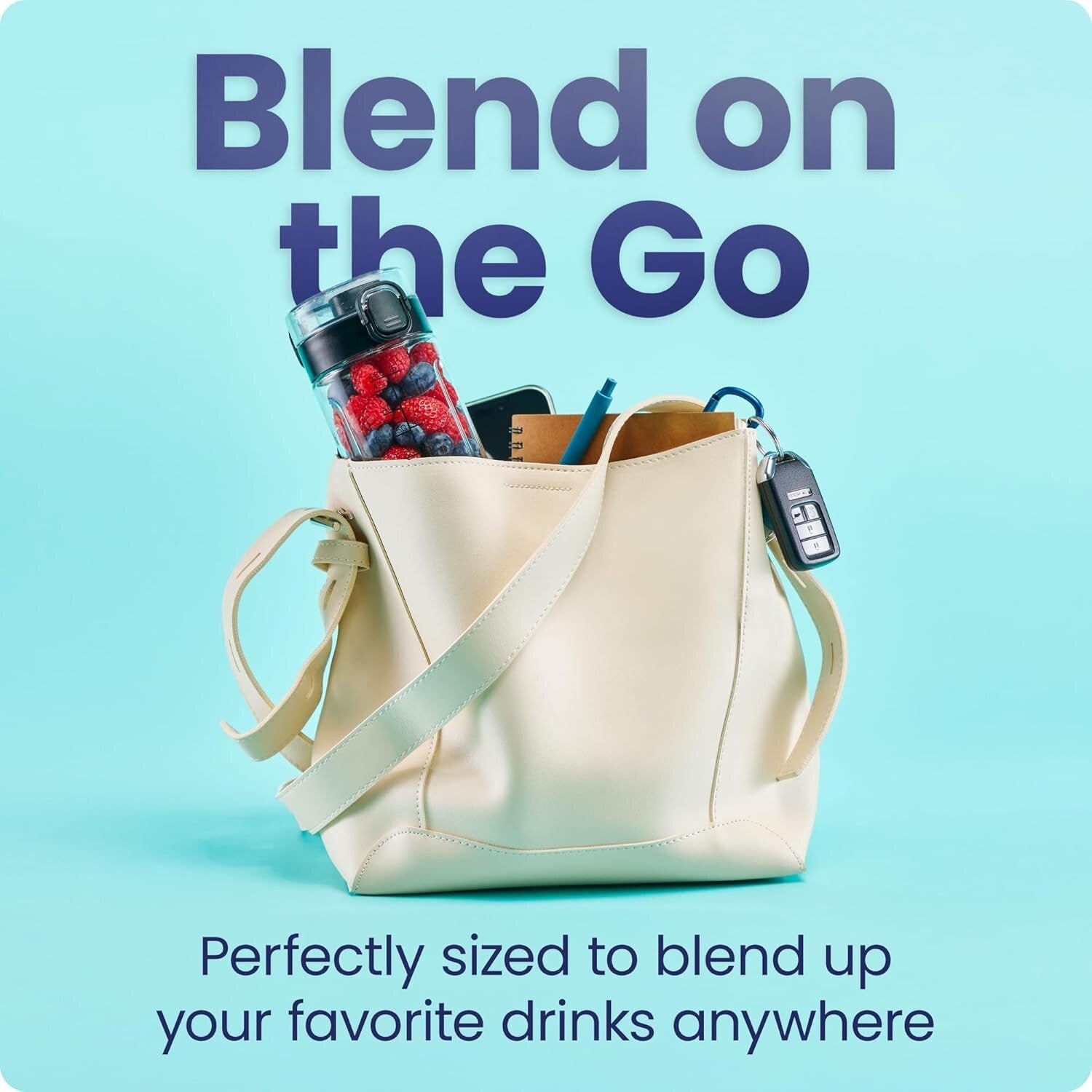 Cordless Portable Blender - USB Rechargeable, 16 oz BPA-Free with LED Indicator