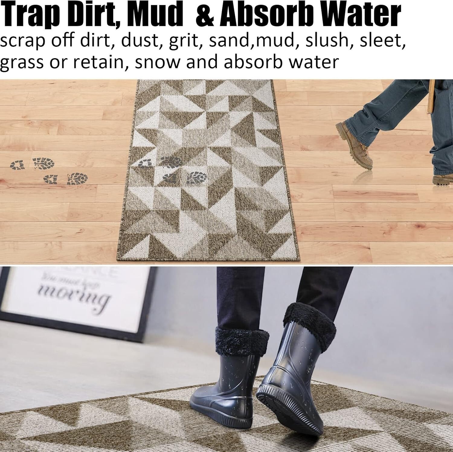 Versatile 36"x59" Indoor Doormat - Low Profile Non-Slip Carpet for Hallways