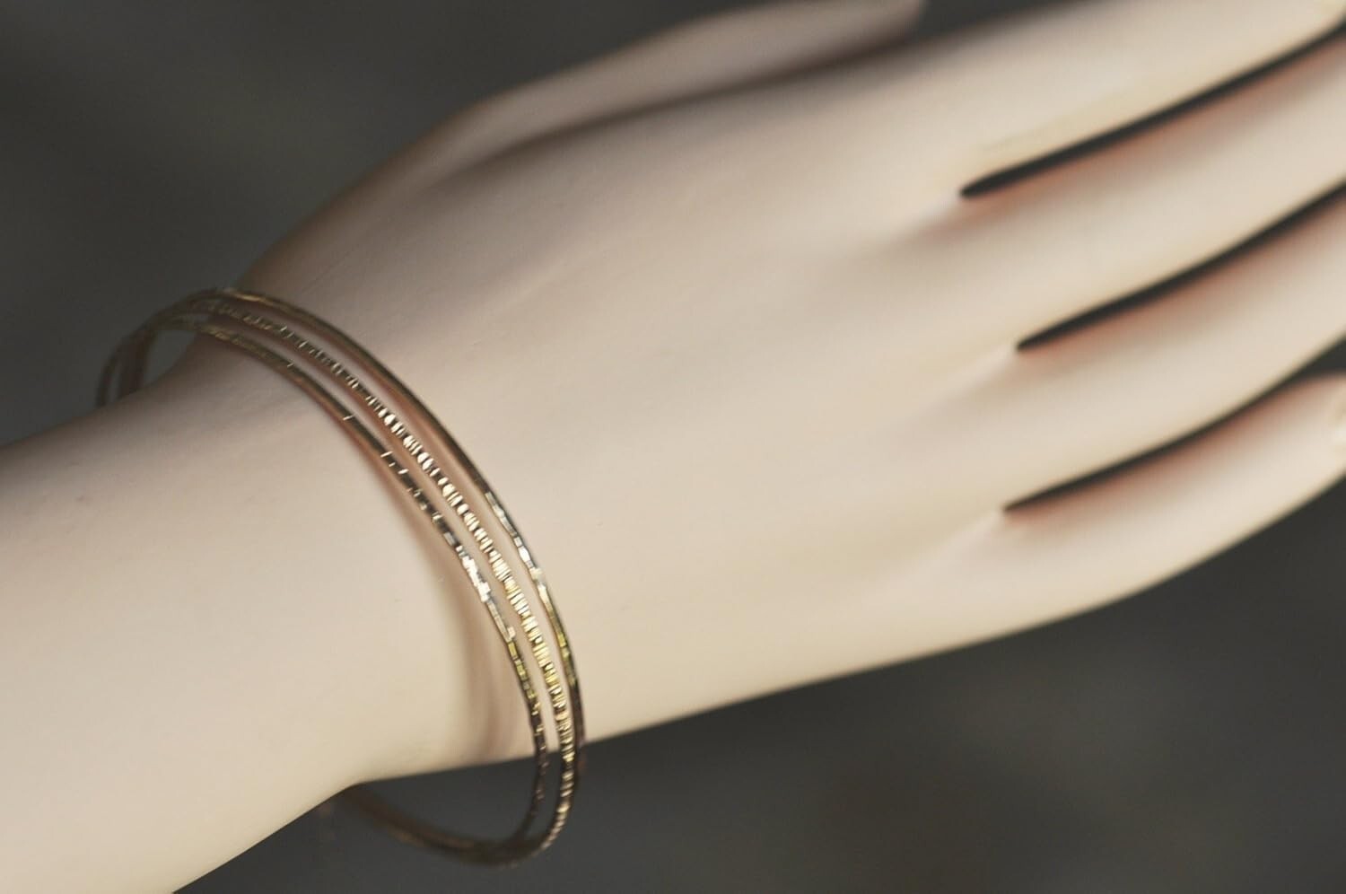 Customizable 14k Gold Filled Stacking Bangles Set - Handmade in Portland