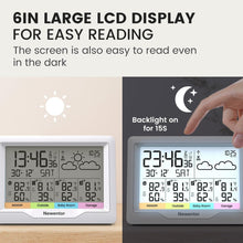 Load image into Gallery viewer, Wireless Weather Station with Dual Alarm and 3 Remote Sensors - Large Display