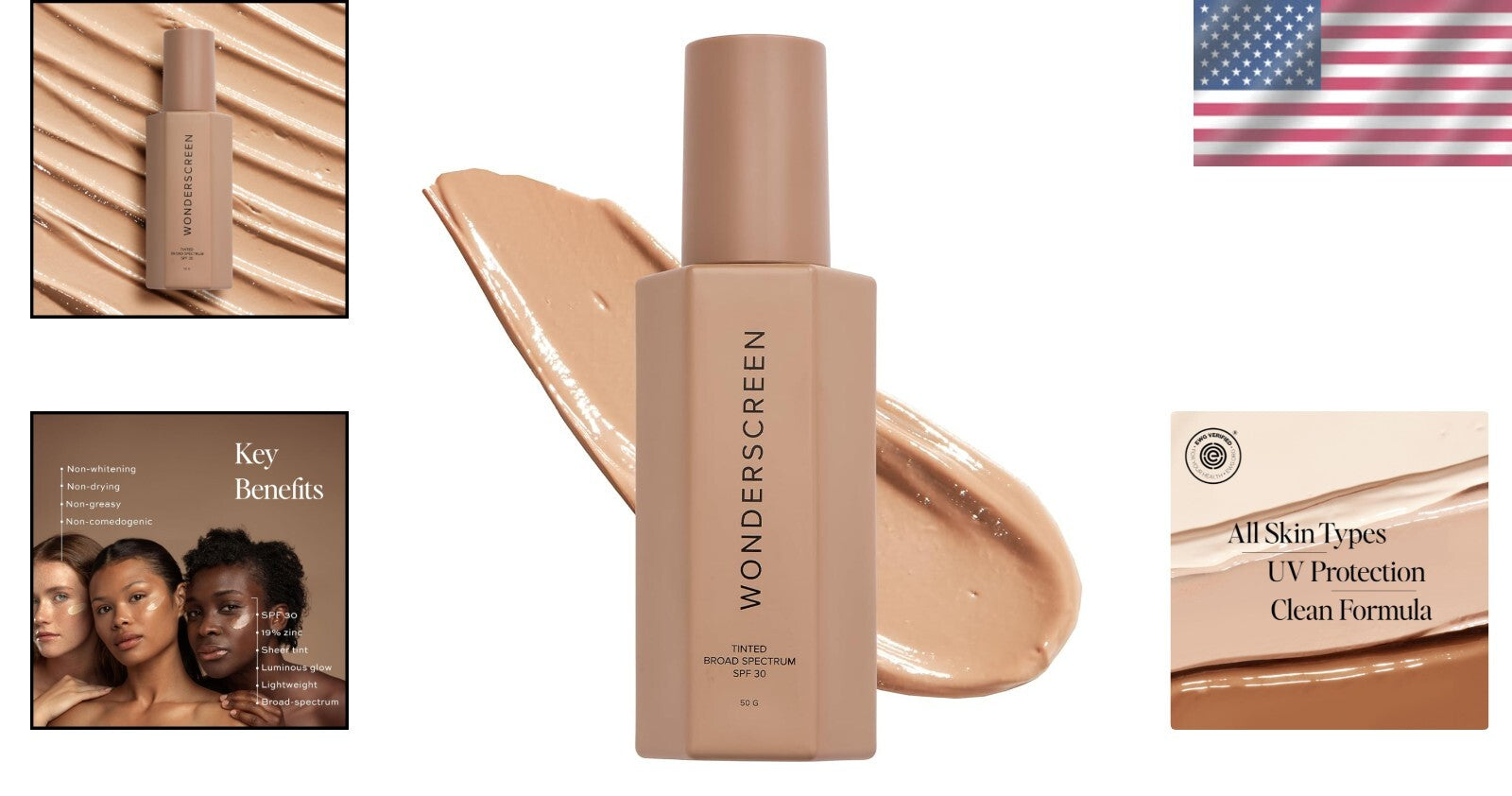 Broad-Spectrum Tinted Moisturizer with SPF 30 - Lightweight Zinc Sunscreen, 50g