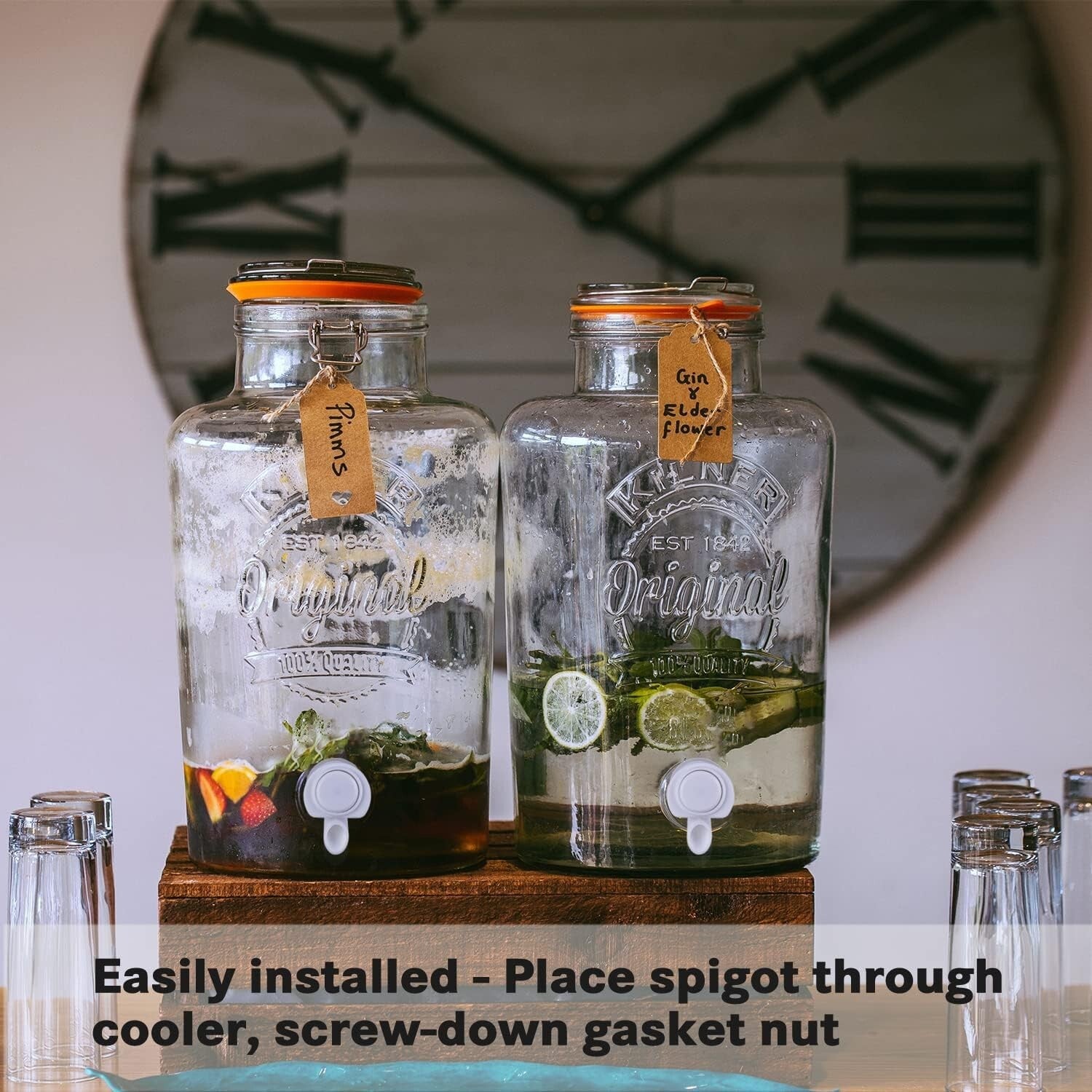 Durable Push-Button Spigot Replacement for Igloo Water Coolers, 30 Pieces